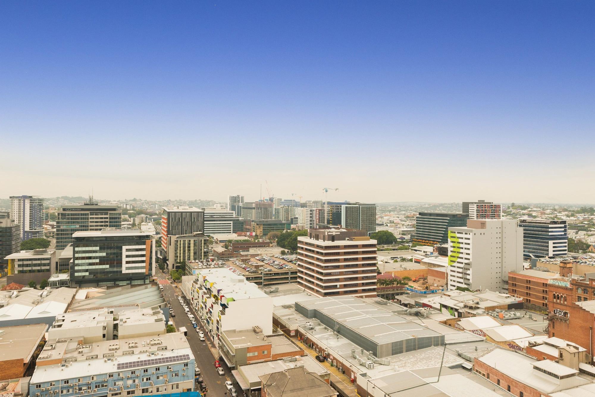 Aparthotel Fv By Peppers Brisbane Esterno foto Aerial view of the CBD